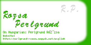 rozsa perlgrund business card